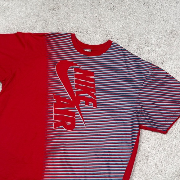 Nike Sportswear Other - Nike Sportswear Red Blue Striped Graphic T-Shirt XXL 349253-648 FA09 Mens